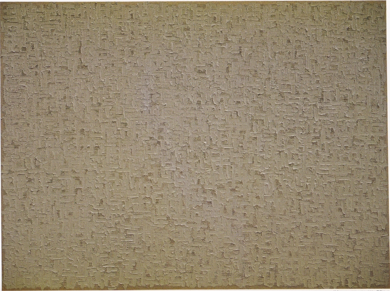 河 鍾賢 「接合90-12」 1990 194x260cm 麻布+oil