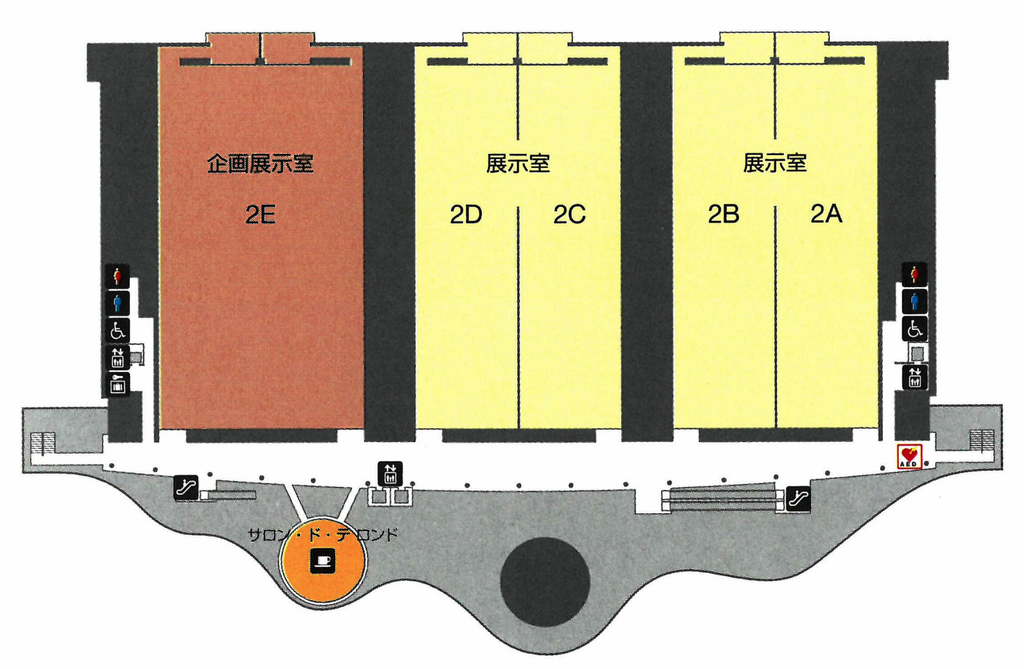 国立新美術館 2階の図面